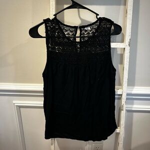 Elegant Black Lace Sleeveless Top